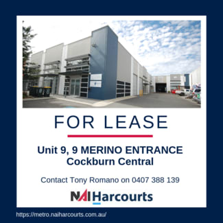 Factory, Warehouse & Industrial commercial property leased at 9/9 Merino Entrance Cockburn Central WA 6164 Factory, Warehouse & Industrial commercial property leased at 9/9 Merino Entrance Cockburn Central WA 6164