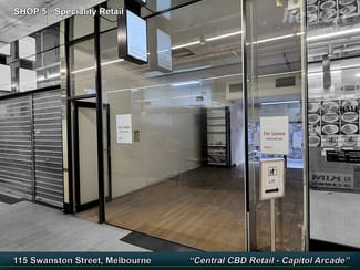 Shop & Retail commercial property leased at Shop 5/115 Swanston Street Melbourne VIC 3000 Shop & Retail commercial property leased at Shop 5/115 Swanston Street Melbourne VIC 3000