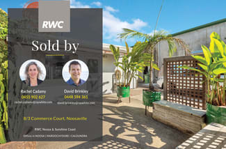 Factory, Warehouse & Industrial commercial property sold at 8/3 Commerce Court Noosaville QLD 4566 Factory, Warehouse & Industrial commercial property sold at 8/3 Commerce Court Noosaville QLD 4566