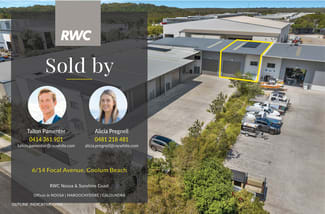 Factory, Warehouse & Industrial commercial property sold at Unit 6/14 Focal Avenue Coolum Beach QLD 4573