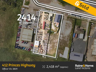 Rural / Farming commercial property sold at 412 Princes Highway Officer VIC 3809 Rural / Farming commercial property sold at 412 Princes Highway Officer VIC 3809