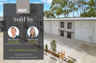 Factory, Warehouse & Industrial commercial property sold at Unit 4/1A-1B Taylor Court Cooroy QLD 4563 Factory, Warehouse & Industrial commercial property sold at Unit 4/1A-1B Taylor Court Cooroy QLD 4563