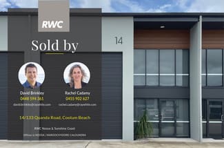 Factory, Warehouse & Industrial commercial property sold at 14/133 Quanda Road Coolum Beach QLD 4573 Factory, Warehouse & Industrial commercial property sold at 14/133 Quanda Road Coolum Beach QLD 4573