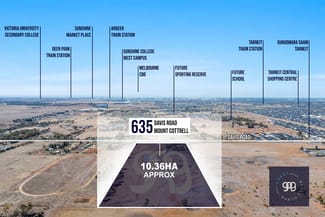 Development / Land commercial property sold at 635 Davis Road Mount Cottrell VIC 3024 Development / Land commercial property sold at 635 Davis Road Mount Cottrell VIC 3024