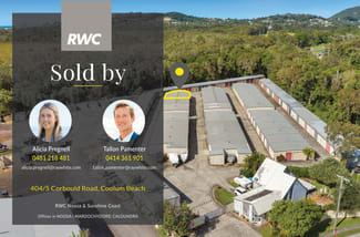 Factory, Warehouse & Industrial commercial property sold at Lot 404/5 Corbould Road Coolum Beach QLD 4573