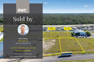 Development / Land commercial property sold at Lots 19 & 20 Enterprise Circuit Maryborough West QLD 4650 Development / Land commercial property sold at Lots 19 & 20 Enterprise Circuit Maryborough West QLD 4650