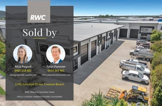 Factory, Warehouse & Industrial commercial property sold at 1/42 Junction Drive Coolum Beach QLD 4573