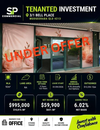 Offices commercial property for sale at 3/1 Bell Place Mudgeeraba QLD 4213 Offices commercial property for sale at 3/1 Bell Place Mudgeeraba QLD 4213