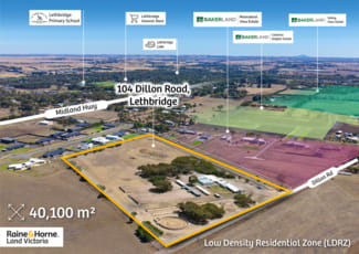 Rural / Farming commercial property for sale at 104 Dillon Road Lethbridge VIC 3332 Rural / Farming commercial property for sale at 104 Dillon Road Lethbridge VIC 3332