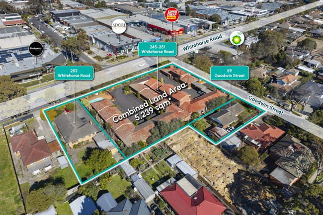 245-251 & 253 Whitehorse Road & 59 Goodwin Street Blackburn VIC 3130