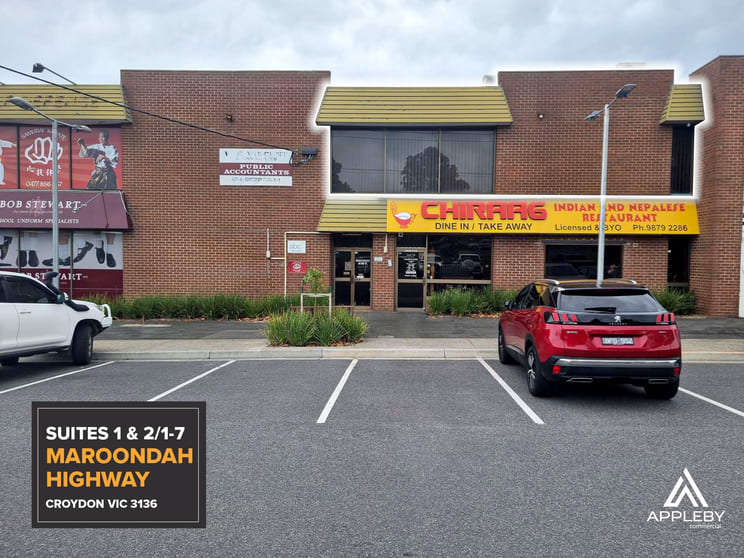 Click to view all images Suites 1 & 2/1-7 Maroondah Highway Croydon VIC 3136 - Image 1