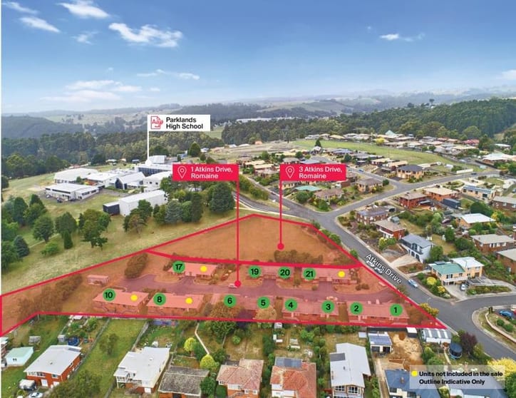 Click to view all images 12 Strata Units/Adjoining Land/1 & 3 Atkins Drive Romaine TAS 7320 - Image 2