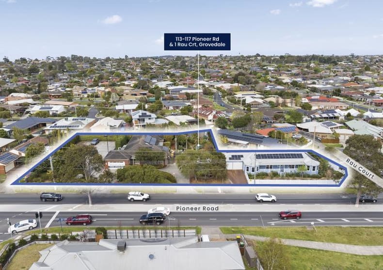 Click to view all images Whole of Property/113-117 Pioneer Rd & 1 Rau Crt Grovedale VIC 3216 - Image 1