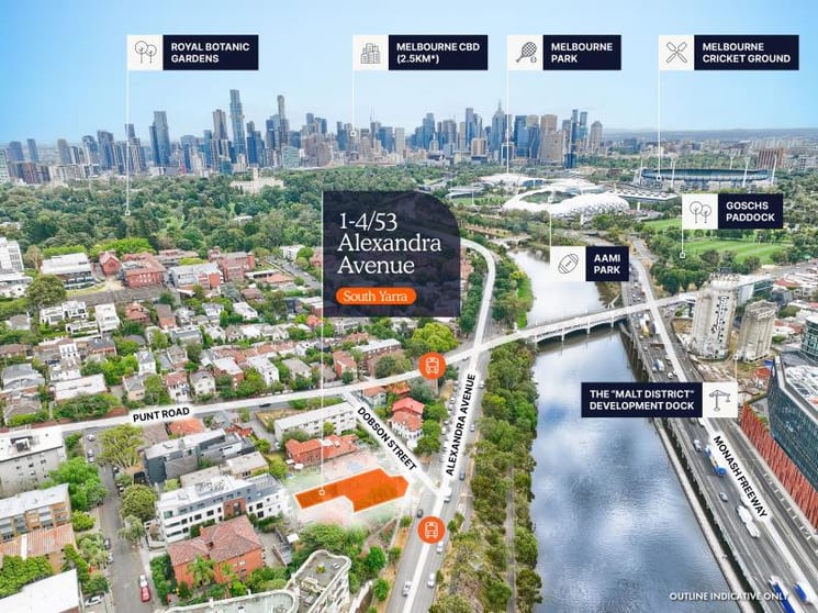 Click to view all images 1-4 / 53 Alexandra Avenue, Cnr Dobson Street South Yarra VIC 3141 - Image 2
