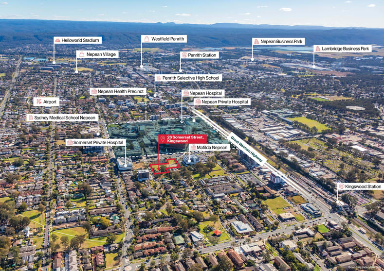Click to view all images Land/38-40 Orth Str, 1-5 Hargrave St & 26 Somerset St Kingswood NSW 2747 - Image 5