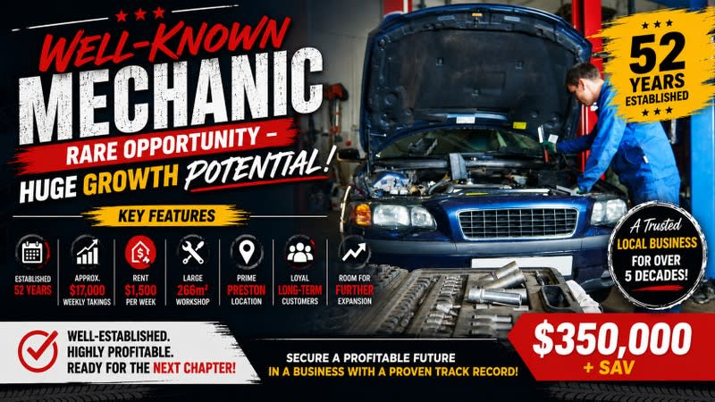 Click to view all images Mechanical Repair business for sale in Preston - Image 1
