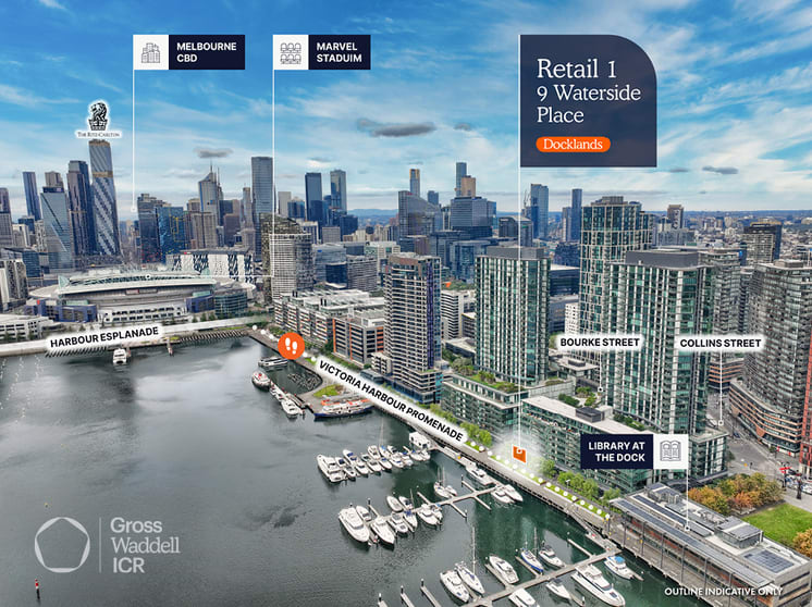 Shop & Retail commercial property for lease at Retail 1, 9 Waterside Place Docklands VIC 3008