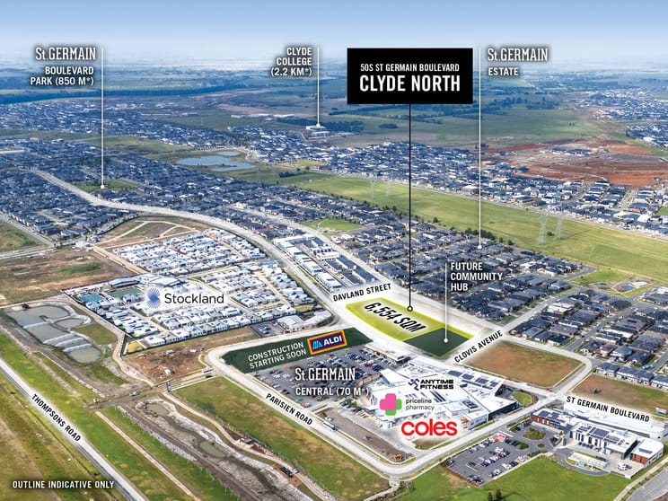 Development / Land commercial property for sale at 50S St Germain Boulevard Clyde North VIC 3978