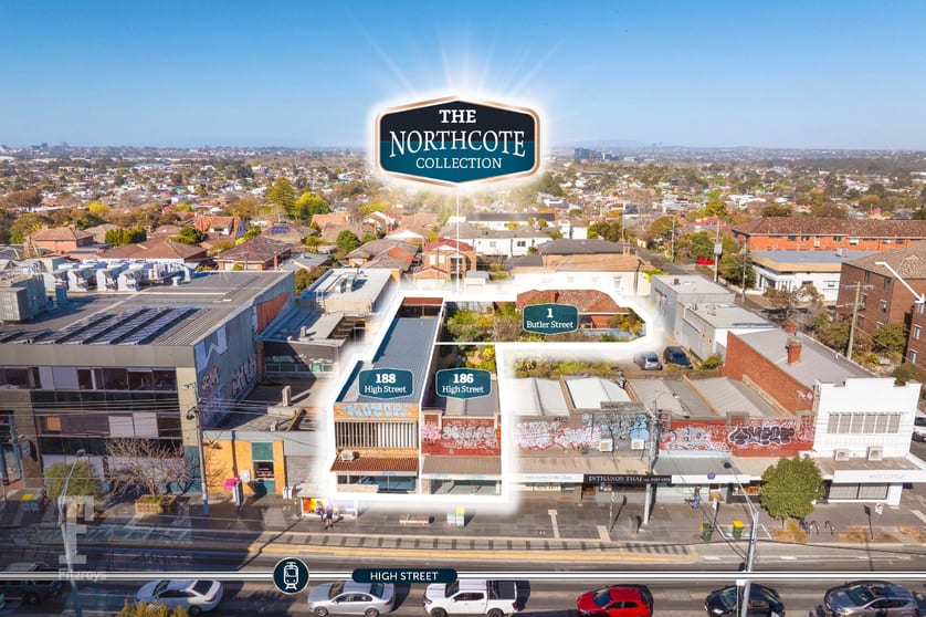 Shop & Retail commercial property for sale at 186 & 188 High Street, 1 Butler Street Northcote VIC 3070