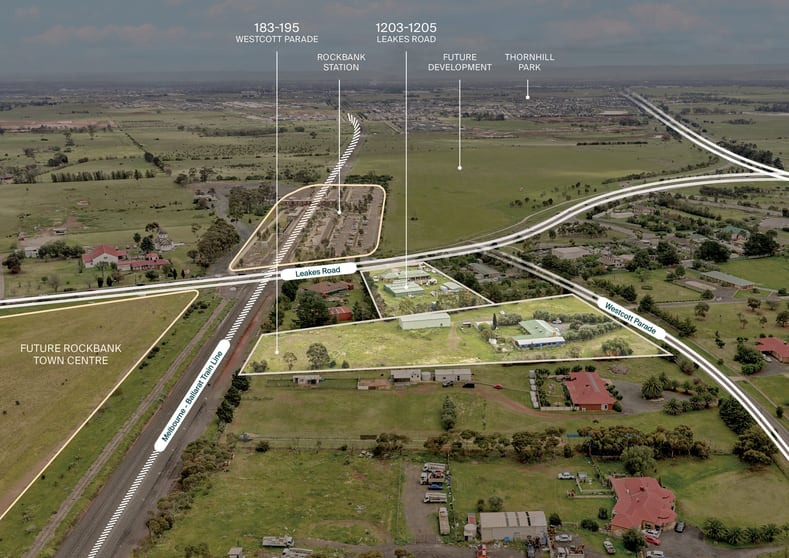 Development / Land commercial property for sale at 1203-1205 Leakes Road & 183-195 Westcott Parade Rockbank VIC 3335 Development / Land commercial property for sale at 1203-1205 Leakes Road & 183-195 Westcott Parade Rockbank VIC 3335