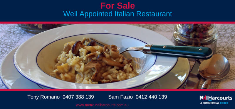 MAKE AN OFFER - Well Appointed Italian Restaurant For Sale!