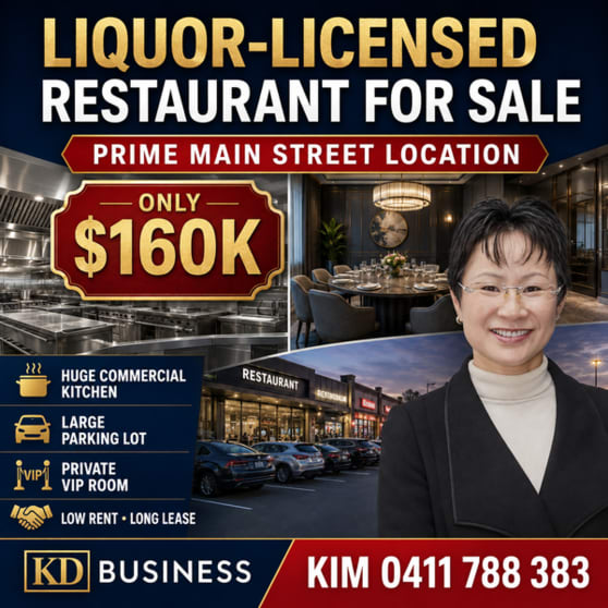 Big Commercial Kitchen 80pax Restaurant with Parking Lot for Sale Geelong