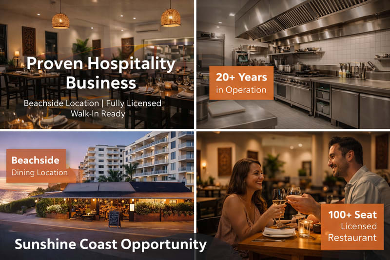 Established & Profitable Licensed Restaurant Prime Beachside Location