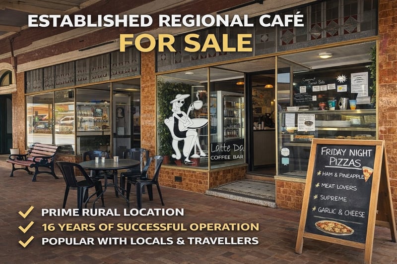 Established Regional Café | Strong Local Following | Proven 16-Year Operation Established Regional Café | Strong Local Following | Proven 16-Year Operation