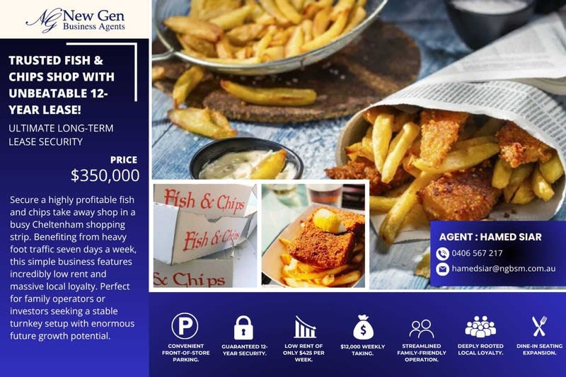 Well-Established Fish & Chips Business | Low Rent | 12-Year Lease [2605123]