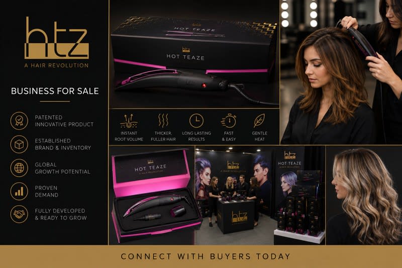 Patented Hair Tool Brand | IP, Stock, Tooling & Manufacturing Patented Hair Tool Brand | IP, Stock, Tooling & Manufacturing
