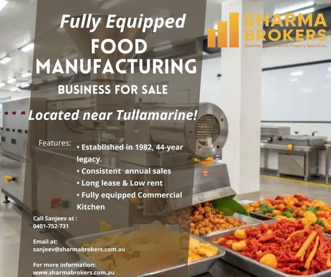 Fully Equipped Food Manufacturing Business - Near Tullamarine! Fully Equipped Food Manufacturing Business - Near Tullamarine!