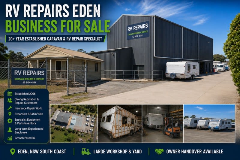 RV Repairs Eden Established 20+ Year Caravan, RV & Insurance Repair Business RV Repairs Eden Established 20+ Year Caravan, RV & Insurance Repair Business