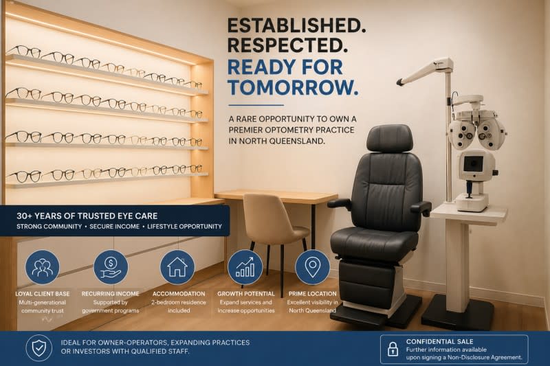 Established North QLD Optometry Clinic with Accommodation Established North QLD Optometry Clinic with Accommodation