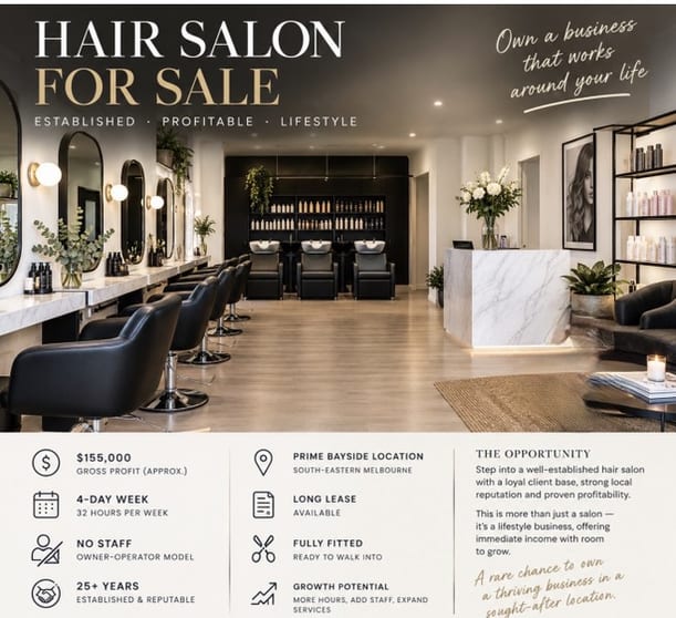 "High-Profit, Turnkey Hair & Beauty Salon with Loyal Clientele & Strong Profits "High-Profit, Turnkey Hair & Beauty Salon with Loyal Clientele & Strong Profits