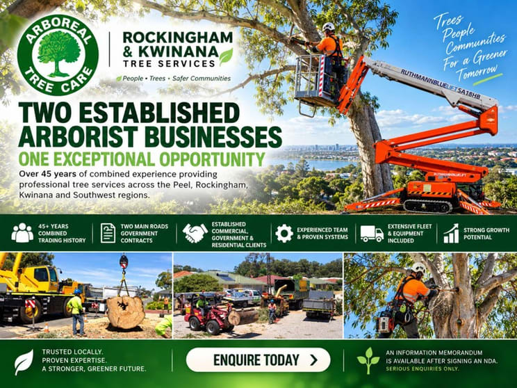Two Long-Established Arborist Businesses with Strong Cashflow & Major Contracts Two Long-Established Arborist Businesses with Strong Cashflow & Major Contracts