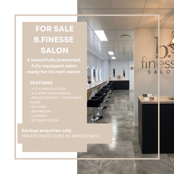 Hair and beauty salon business for sale