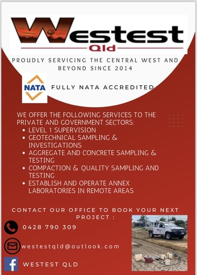 Soil Testing and Traffic Control Business  Barcaldine, QLD