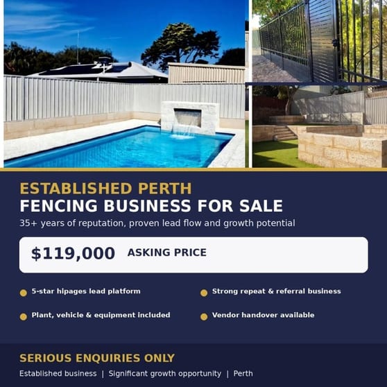 Established Perth Fencing & Retaining Business For Sale Established Perth Fencing & Retaining Business For Sale