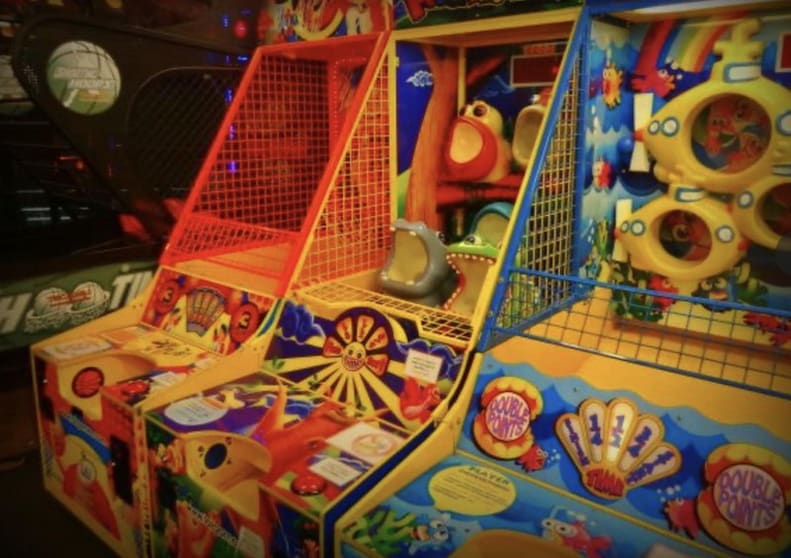 Arcade Games in Movie Foyer
